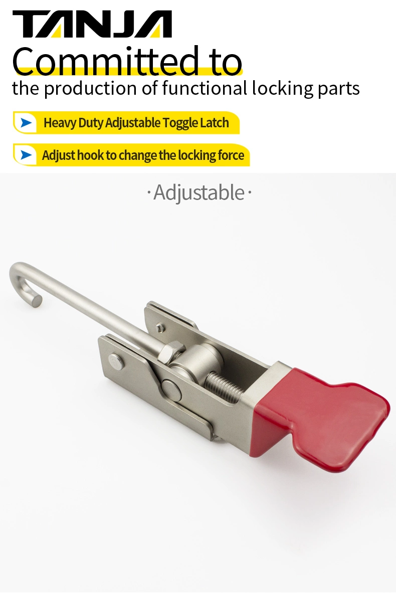 Adjustable Heavy Duty Toggle Clamp with Long Hook Toggle Latch for Vehicles/Medical Equipment