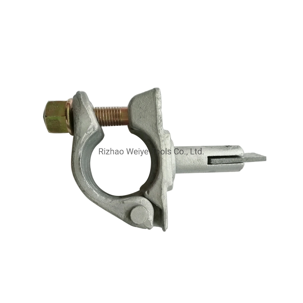 German Type Alfix Frame Facade Scaffolding/Scaffold Hot DIP Galvanised Forged Half Swivel Clamp with Welded Toggle Pin