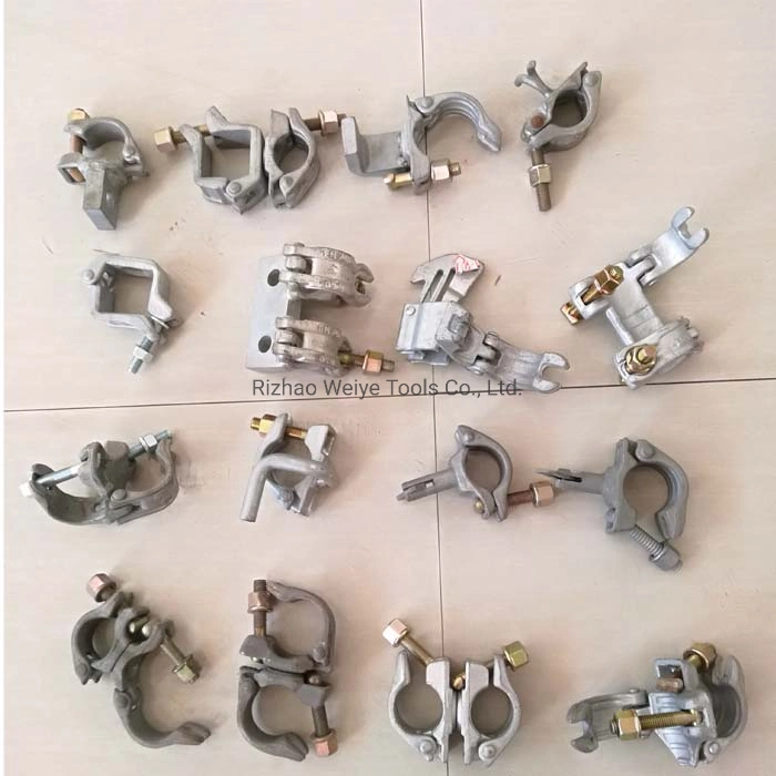 German Type Alfix Frame Facade Scaffolding/Scaffold Hot DIP Galvanised Forged Half Swivel Clamp with Welded Toggle Pin