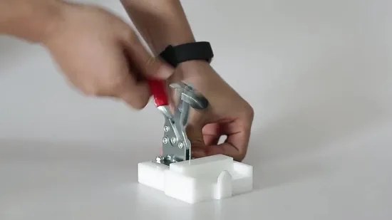 Heavy Duty Quick Holding Push Pull Toggle Clamp Antislip Red, Horizontal Mounted, Holding Capacity