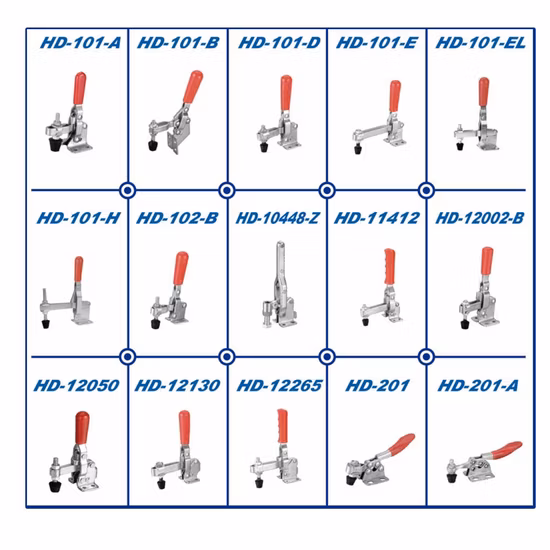 Huiding Hardware Manufacturer Quick Release Push Pull Latch Type Stainless Steel Heavy Duty Toggle Ficture Clamp for Woodworking Industrial Machine